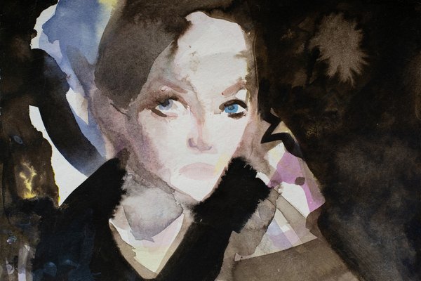 Selbstportrait – Evil Me – Aquarell und Tusche auf Papier